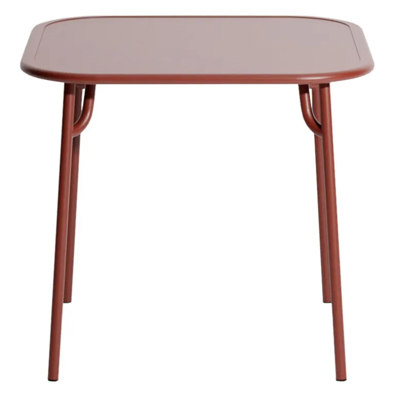 Petite Friture Week-end table, 85 x 85 cm, brown red