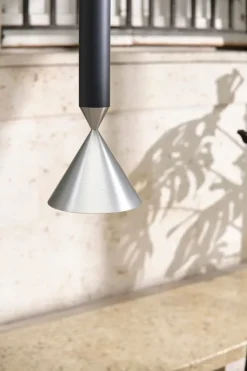 Pholc Apollo 79 pendant, black ink - aluminium