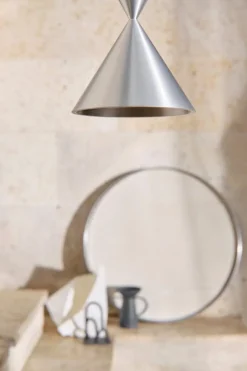 Pholc Apollo 39 pendant, white - polished aluminium