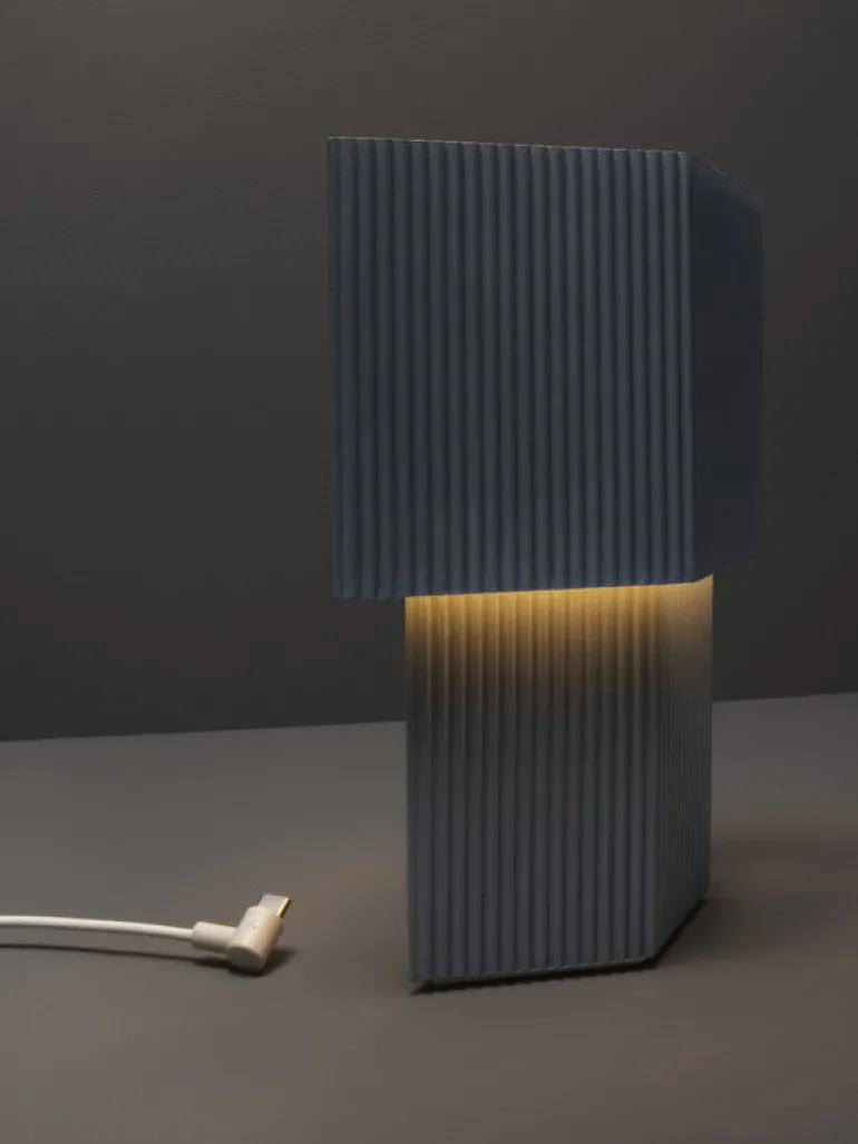 Pholc Romb Mini table lamp, blue stone