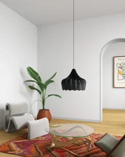 Pilke Lights Pioni pendant, large, black