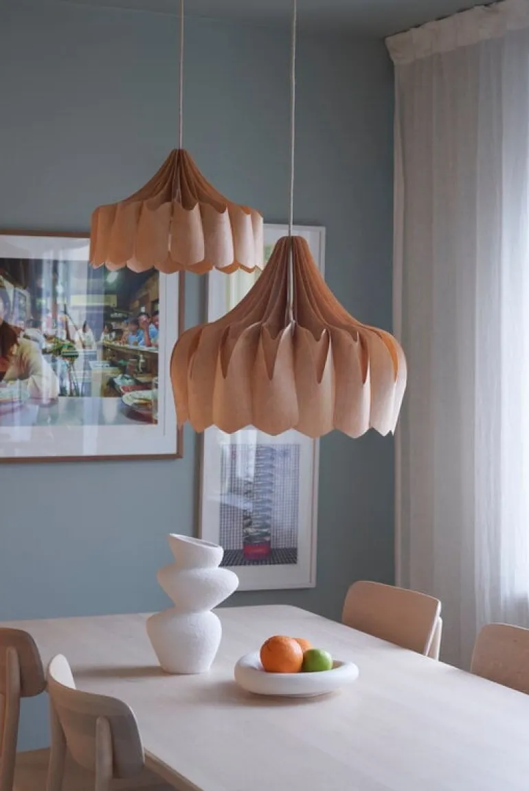 Pilke Lights Pioni pendant, small, birch