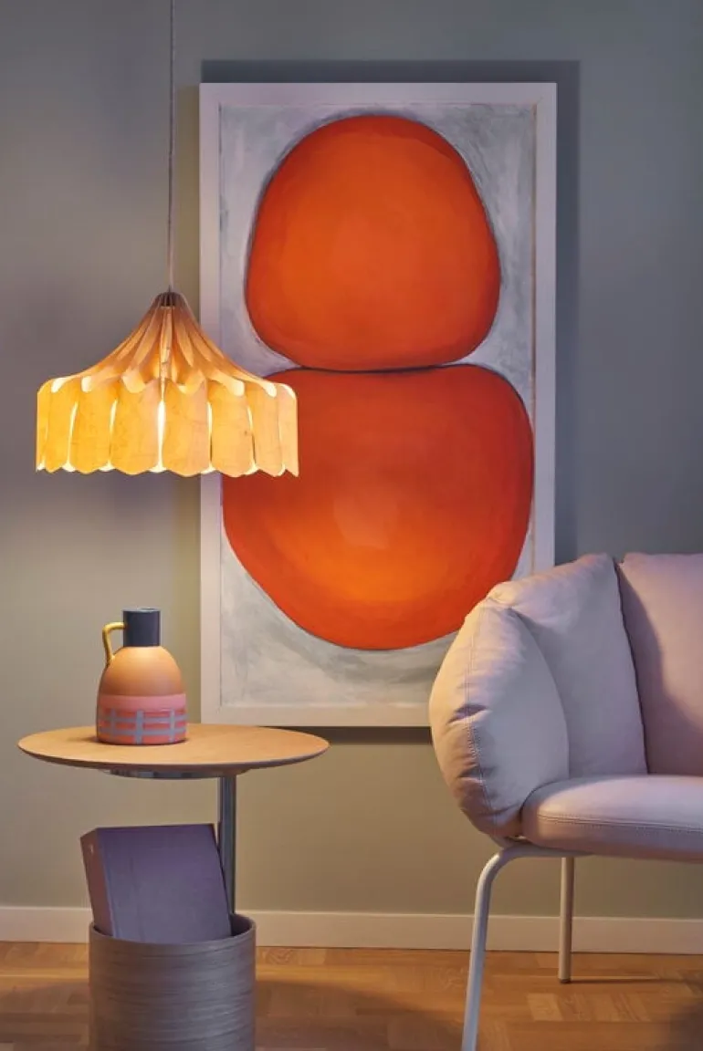 Pilke Lights Pioni pendant, small, birch