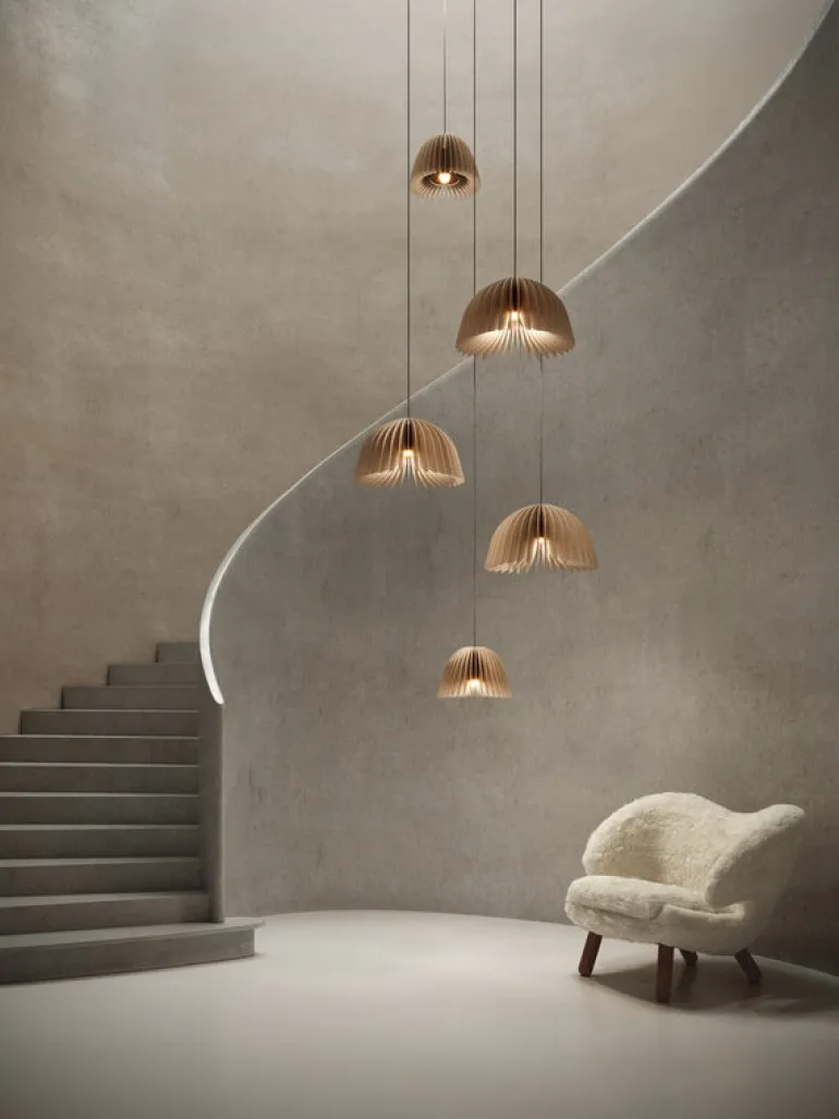 Pilke Lights Verna 34 pendant, birch