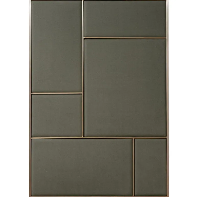 PLEASE WAIT to be SEATED Nouveau Pin board, large, brass - grey