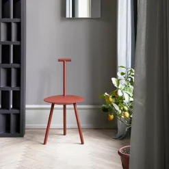 PLEASE WAIT to be SEATED Spade chair, basque red