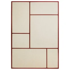 PLEASE WAIT to be SEATED Nouveau Pin board, large, basque red - natural canvas