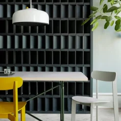 PLEASE WAIT to be SEATED Podgy pendant lamp, white