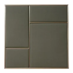 PLEASE WAIT to be SEATED Nouveau Pin board, medium, brass - grey