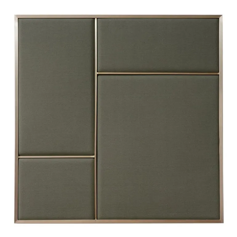 PLEASE WAIT to be SEATED Nouveau Pin board, medium, brass - grey