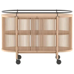 Poiat Bastone drinks trolley, oak