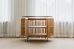 Poiat Bastone drinks trolley, oak