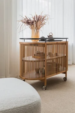 Poiat Bastone drinks trolley, oak