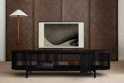 Poiat Bastone low sideboard with doors, black