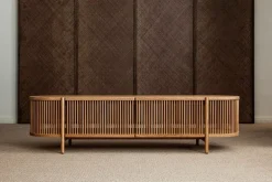 Poiat Bastone low sideboard with doors, oak