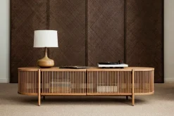 Poiat Bastone low sideboard with doors, oak