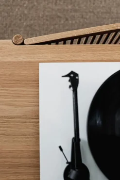 Poiat Bastone low sideboard with doors, oak