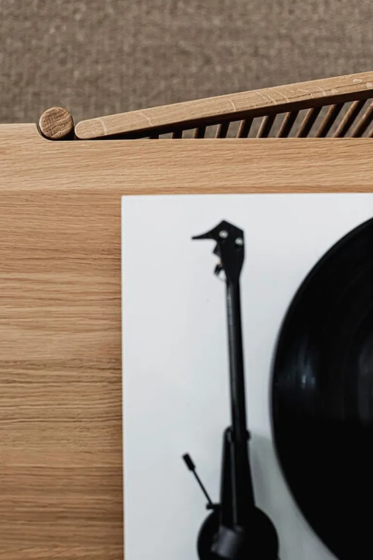 Poiat Bastone low sideboard with doors, oak