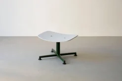 Raawii Arba ottoman, plywood, dark green - light grey