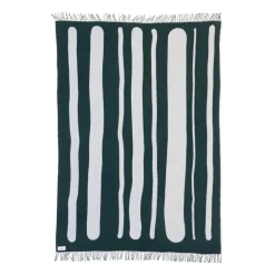 Raawii Brush blanket, green - porcelain