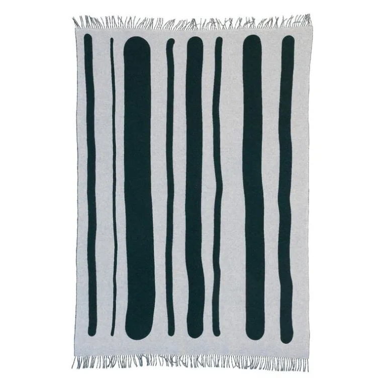 Raawii Brush blanket, green - porcelain