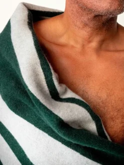 Raawii Brush blanket, green - porcelain