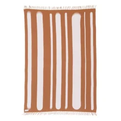 Raawii Brush blanket, tan - milk