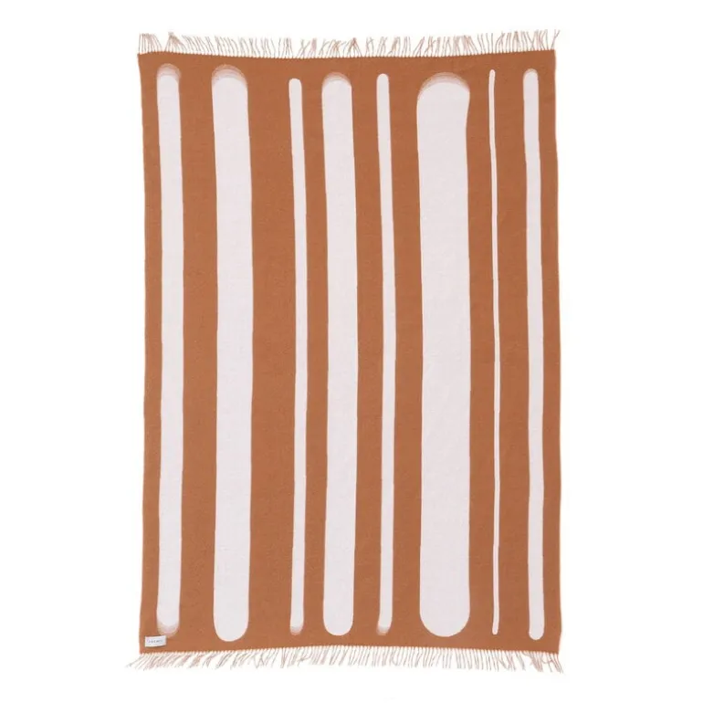Raawii Brush blanket, tan - milk