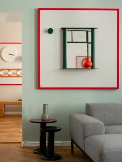 Raawii Coffee Thing side table, burgundy - black