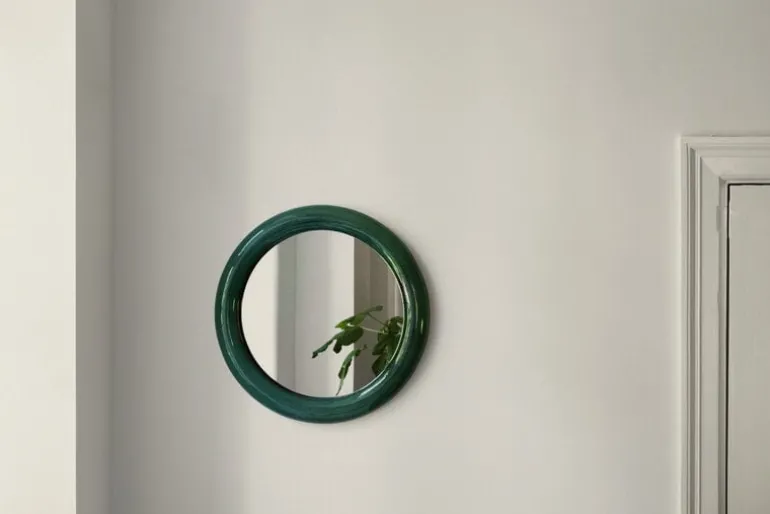 Raawii Duplum reactive mirror, electric jade