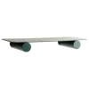 Raawii Pipeline Duo wall shelf, moss green