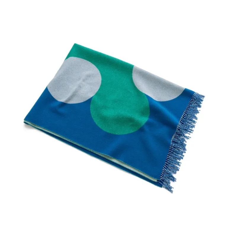 Raawii Teenagers from Mars blanket, white - blue - leaf