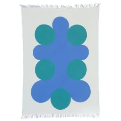 Raawii Teenagers from Mars blanket, white - blue - leaf