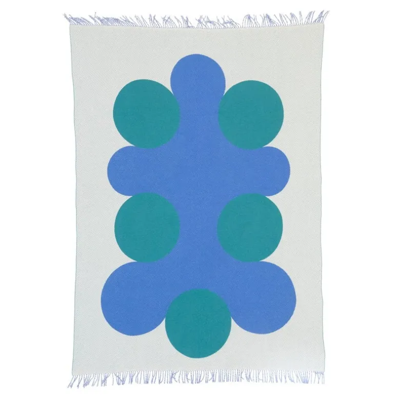 Raawii Teenagers from Mars blanket, white - blue - leaf