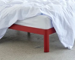 ReFramed Bed frame with slats, deep red