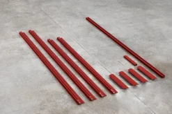 ReFramed Bed frame with slats, deep red