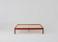 ReFramed Bed frame with slats, deep red