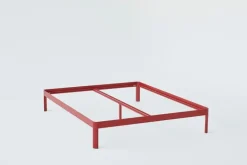 ReFramed Bed frame with slats, deep red