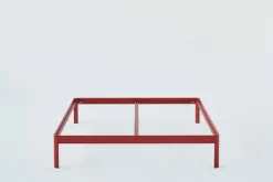 ReFramed Bed frame with slats, deep red