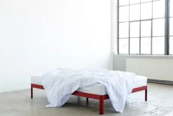 ReFramed Bed frame with slats, deep red