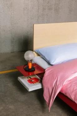 ReFramed Bed frame with slats, deep red