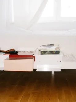 ReFramed Side table for bed frame, white