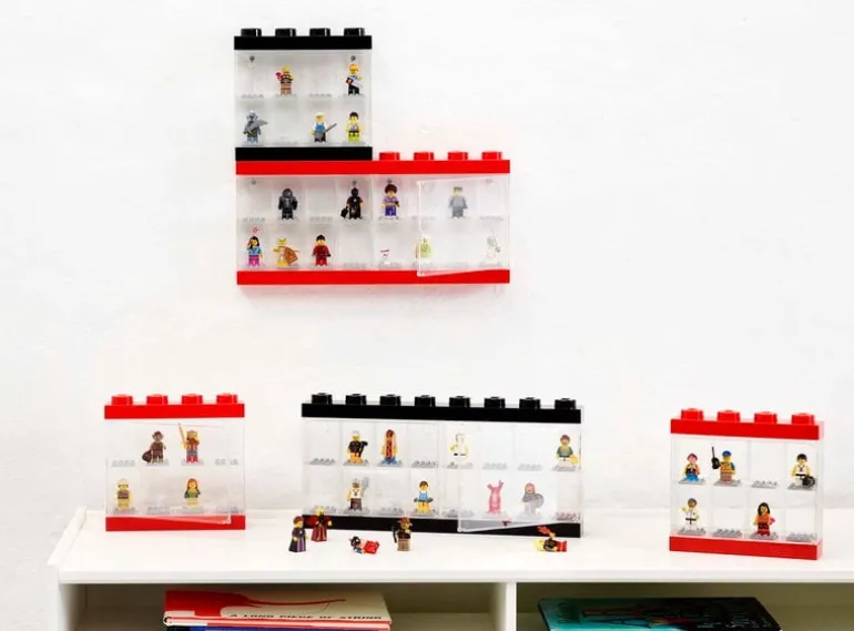 Room Copenhagen Lego Minifigure Display Case 16, red