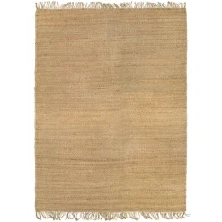 Roots Living Fringe Hemp rug, natural