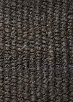 Roots Living Fringe Hemp rug, dark brown