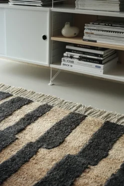 Roots Living Pilari rug, bamboo - wool, carbon - brown