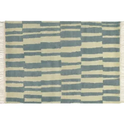 Roots Living Pilari rug, bamboo - wool, blue - vanilla