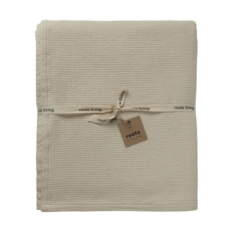 Roots Living Polku bedspread, 190 x 260 cm, ecru