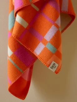 Røros Tweed City throw, 135 x 200 cm, orange