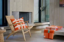 Røros Tweed City throw, 135 x 200 cm, orange